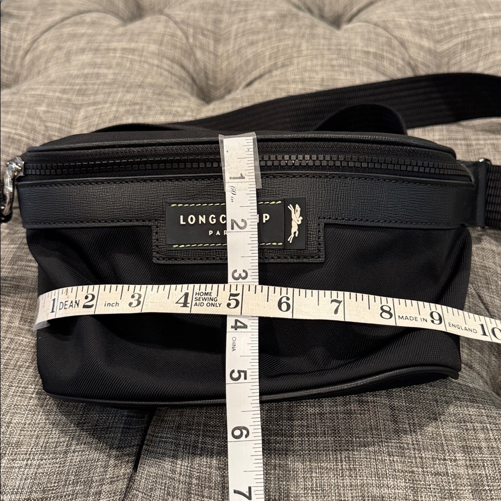 **SOLD** Longchamp Bag Black Nylon Belt Bag Fanny Pack Rare - Picture 17 of 17